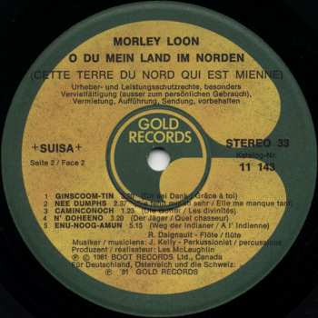 LP Morley Loon: O Du Mein Land Im Norden - Cette Terre Du Nord Qui Est Mienne - ᓄᒡ ᒥᒡ  (Cree-Indianer-Songs)
