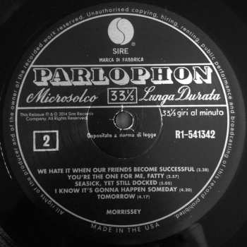 LP Morrissey: Your Arsenal