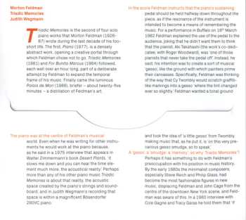 2CD Morton Feldman: Triadic Memories