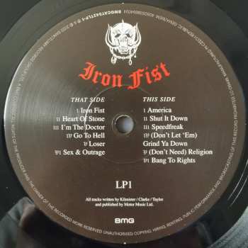 3LP Motörhead: Iron Fist LTD