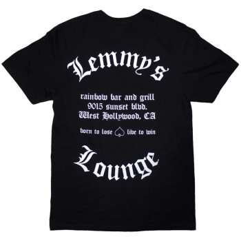 Mercancía Motörhead: Motorhead Unisex T-shirt: Lemmy's Lounge (black) (back Print) (small) S