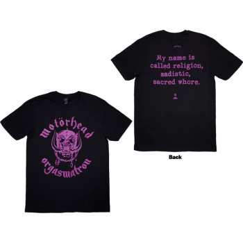 Mercancía Motörhead: Motorhead Unisex T-shirt: Orgasmatron Lyric (black) (back Print) (small) S
