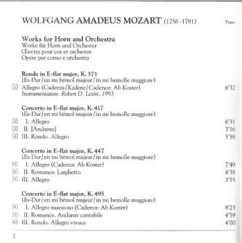 CD Wolfgang Amadeus Mozart: Rondo & Horn Concertos