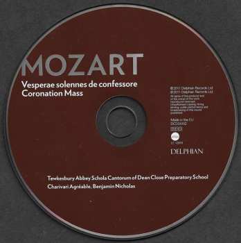 CD Wolfgang Amadeus Mozart: Vesperae Solennes De Confessore Coronation Mass
