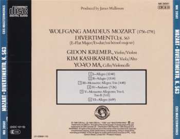 CD Wolfgang Amadeus Mozart: Divertimento, K.563 (E-Flat Major = Es-dur = Mi Bémol Majeur)
