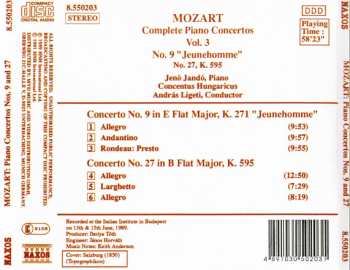 CD Wolfgang Amadeus Mozart: Complete Piano Concertos Vol. 3 - No. 9 "Jeunehomme", No. 27, K. 595