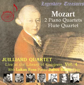 Wolfgang Amadeus Mozart: 2 Piano Quartets / Flute Quartet . Live At The Libray Of Congress Vol.4