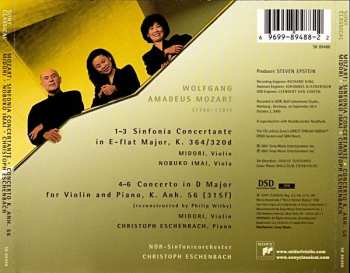 CD Wolfgang Amadeus Mozart: Sinfonia Concertante In E-flat Major / Concerto For Violin, Piano And Orchestra In D Major
