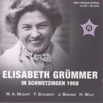 Album Mozart / Schubert / Brahms: Elisabeth Grummer In Schwetzin