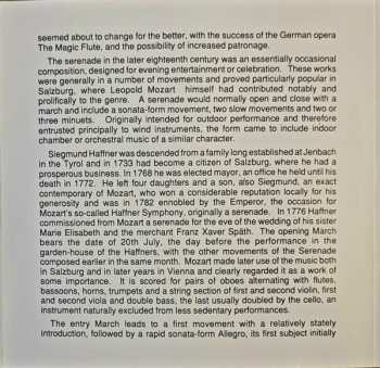 CD Wolfgang Amadeus Mozart: Haffner Serenade K. 250 / March K. 249