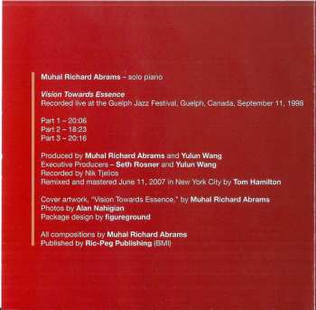 CD Muhal Richard Abrams: Vision Towards Essence