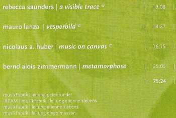 CD Bernd Alois Zimmermann: Sichtbare Spuren | Visible Traces