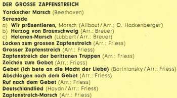 LP Musikkorps Der 11. Panzer-Grenadier-Division: Der Große Zapfenstreich / Großes Historisches Marschpotpourri