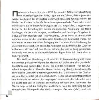 CD Modest Mussorgsky: Pictures At An Exhibition (The Piano Concerto)