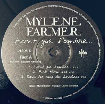 2LP Mylène Farmer: Avant Que L'ombre...