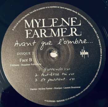 2LP Mylène Farmer: Avant Que L'ombre...