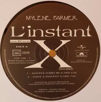 LP Mylène Farmer: L'instant X (Dance Remixes)
