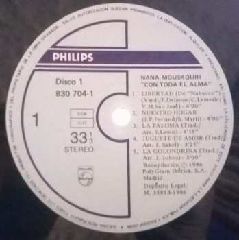 2LP Nana Mouskouri: Con Toda El Alma
