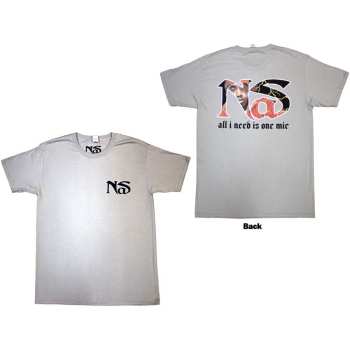 Mercancía Nas: Nas Unisex T-shirt: One Mic (back Print) (small) S