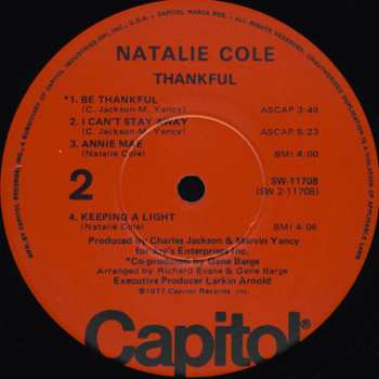 LP Natalie Cole: Thankful