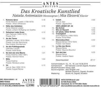 CD Nataša Antoniazzo: Das Kroatische Kunstlied