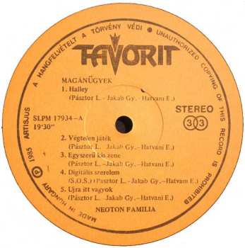 LP Neoton Família: Magánügyek