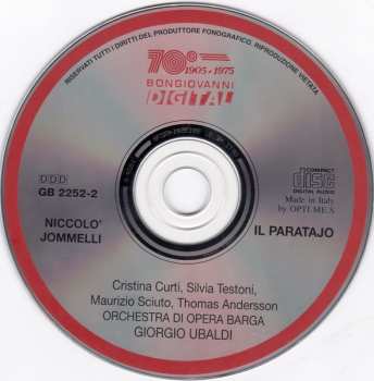 CD Niccolo Jommelli: Il Paratajo