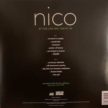 LP Nico: At The Live Inn, Tokyo '86 CLR