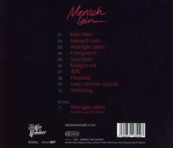 CD Nie und nimmer: Mensch Sein LTD