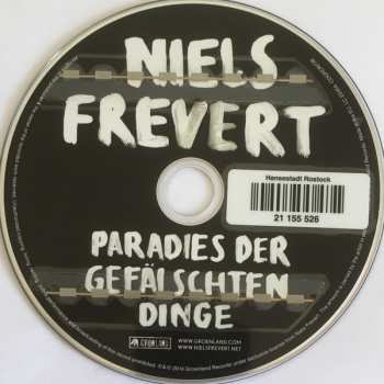 CD Niels Frevert: Paradies Der Gefälschten Dinge
