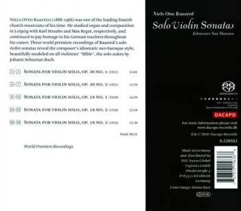SACD Niels Otto Raasted: Solo Violin Sonatas