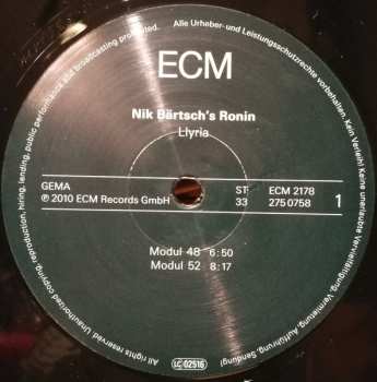 2LP Nik Bärtsch's Ronin: Llyrìa