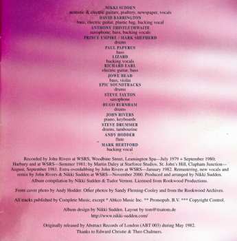 2CD Nikki Sudden: Waiting On Egypt / The Bible Belt