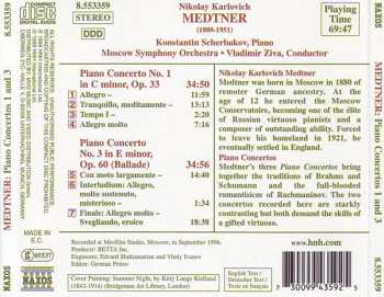 CD Nikolai Medtner: Piano Concertos Nos. 1 And 3