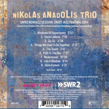 CD Nikolas Anadolis Trio: Enjoy Jazz Festival 2014