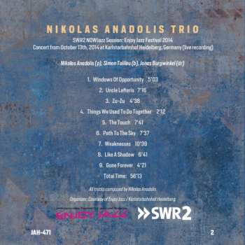 CD Nikolas Anadolis Trio: Enjoy Jazz Festival 2014