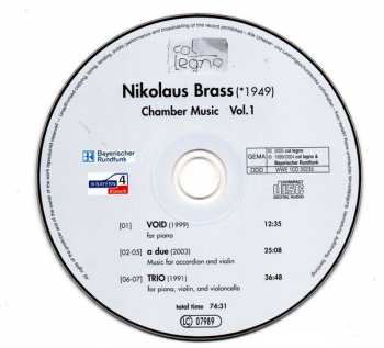 CD Nikolaus Brass: Chamber Music Vol. 1
