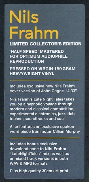 2LP Nils Frahm: LateNightTales LTD