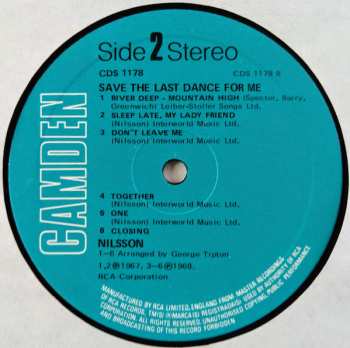 LP Harry Nilsson: Save The Last Dance For Me