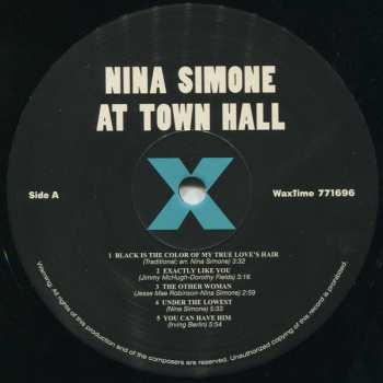 LP Nina Simone: Nina Simone At Town Hall LTD