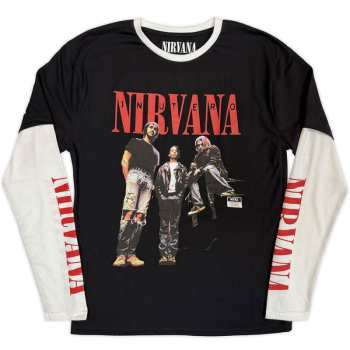 Merch Nirvana: Layered Long Sleeve Camiseta In Utero Band Photo