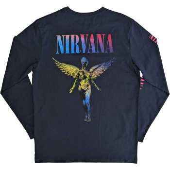 Mercancía Nirvana: Nirvana Unisex Long Sleeve T-shirt: Angelic Gradient (back & Sleeve Print) (small) S
