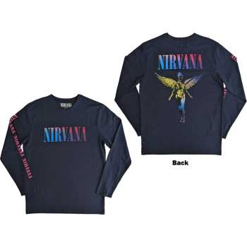 Mercancía Nirvana: Nirvana Unisex Long Sleeve T-shirt: Angelic Gradient (back & Sleeve Print) (small) S