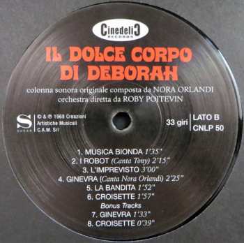 LP Nora Orlandi: Il Dolce Corpo Di Deborah (Colonna Sonora Originale)