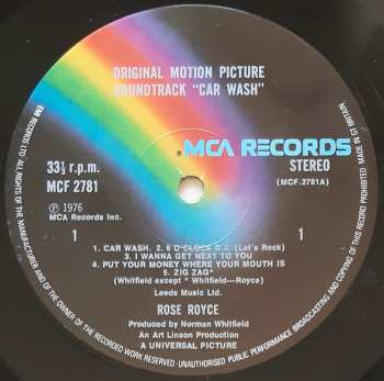 2LP Norman Whitfield: Car Wash (Original Motion Picture Soundtrack)