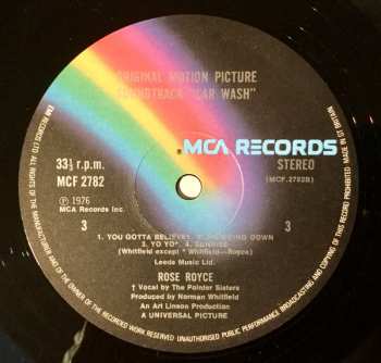 2LP Norman Whitfield: Car Wash (Original Motion Picture Soundtrack)