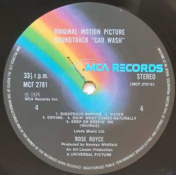 2LP Norman Whitfield: Car Wash (Original Motion Picture Soundtrack)