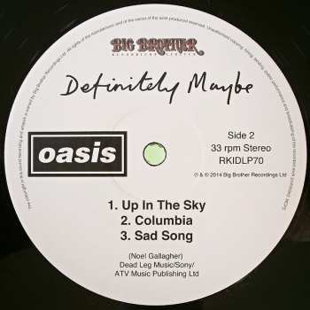 2LP Oasis: Definitely Maybe