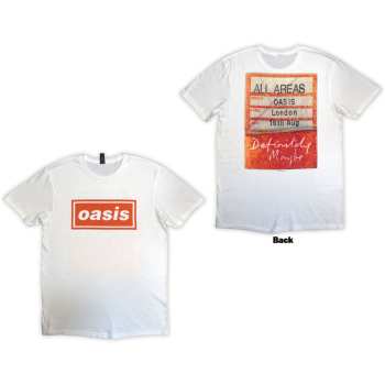 Mercancía Oasis: Oasis Unisex T-shirt: Definitely Maybe Aaa Pass (back Print) (small) S