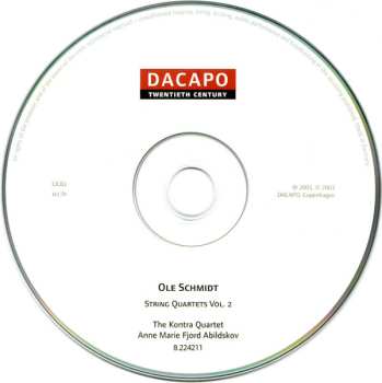 CD Ole Schmidt: String Quartets Vol. 2 DIGI